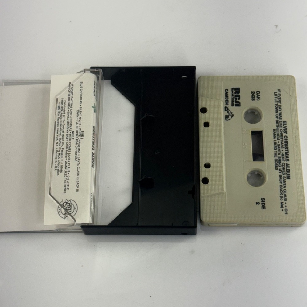 Elvis Presley Elvis Christmas Album Cassette Tape CAK-2428 RCA Camden 1985 - Picture 5 of 6